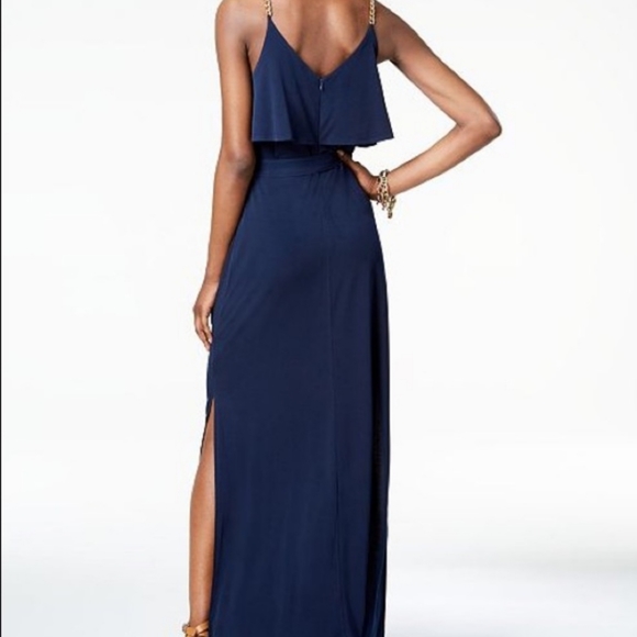 Michael Kors Chain Embellished Popover Maxi Dress - Picture 3 of 13